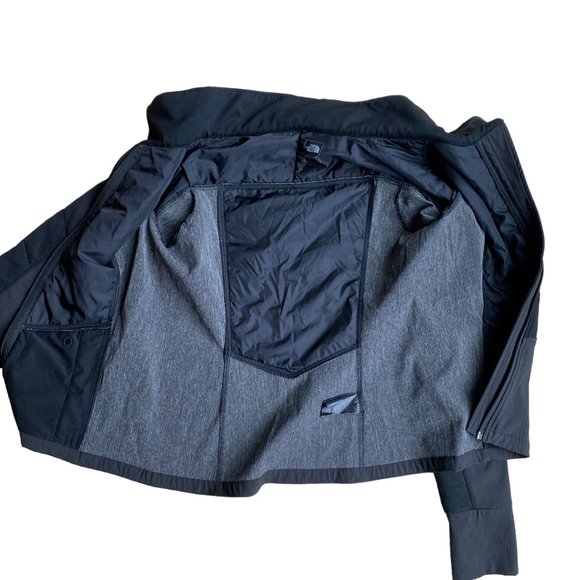 The North Face Pseudio Quilted Jacket Black Gray Gorpcore Activewear Hiking -M - Picture 8 of 16